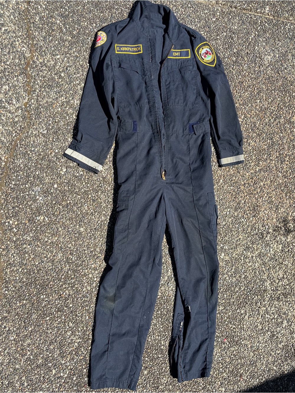Vintage Coveralls Jumpsuit Fireman Fire Fighter  EMT Bellingham Named